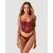 Obsessive Redya Corset Set Red - Glossy Finish, Adjustable Fit, Size S/M