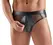 Svenjoyment Briefs L Black Wetlook with Transparent Net Panels