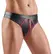 Svenjoyment Thong 2XL Black Wetlook with Red Accents, Stretch Fit
