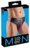 Svenjoyment M. Thong XL Black Wetlook with Red Accents, Zipper Front