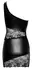 Cottelli PARTY One-Shoulder Black Mini Dress with Lace, Size L