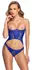 Cottelli Lingerie Blue Strapless Corset Set XL Wetlook & Lace Finish