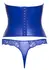 Cottelli Lingerie Blue Strapless Corset Set XL Wetlook & Lace Finish