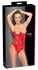 Cottelli Lingerie Open Cup Corset Set Red Lace Wetlook XL