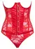 Cottelli Lingerie Open Cup Corset Set Red Lace Wetlook XL