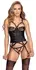 Cottelli Lingerie Corset Straps 85B/L Satin-Finish Adjustable Set Black