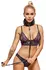 ZADO Leather Collar and Leash Set Wide Adjustable Black 97cm