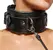 ZADO Leather Collar and Leash Set Wide Adjustable Black 97cm