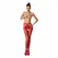 Passion S001 Intimate Mesh Strip Pants Red - Seamless Design, Flexible Fit One Size
