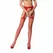 Passion S011 Red Mesh Strip Panty - Seamless Bold Design, One Size