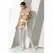 Passion S024 Mesh Strip Pants White - Seamless, Flexible Design One Size