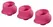 Womanizer Replacement Heads L 3-Pack - Raspberry Silicone, 23mm