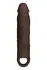 SHAFT Sheath Model F Size 1 Liquid Silicone Sleeve 19.8cm Mahogany