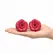 Teazers Vibrating Silicone Nipple Clamps Red - Adjustable & Rechargeable
