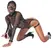 Bad Kitty Net Basque Set with Adjustable Choker & Flogger 2XL Black