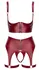 Cottelli Lingerie Bordeaux Matte Shelf Bra Set 85B/L with Thigh Straps