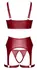 Cottelli Lingerie Set Bordeaux Matte 75B/S Adjustable Details