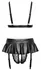 Cottelli Lingerie Set S - Black Lace & Matte Look, Adjustable Details