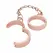 Rosy Gold Adjustable Metal Handcuffs with Quick Release, Rose Gold Finish