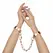 Rosy Gold Adjustable Metal Handcuffs with Quick Release, Rose Gold Finish