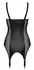ZADO Leather Basque Dress 2XL - Adjustable Straps, Transparent Inserts