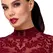 Noir Handmade Kink Royal Long Flocked Burgundy Dress M