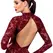 Noir Handmade Kink Royal Long Flocked Burgundy Dress M