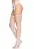 Leg Avenue White Mesh Pantyhose with Integrated Garter Belt, One Size