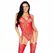 Leg Avenue Teddy Bodysuit with Dotted Pattern & Attached Red Stockings One Size