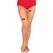 Leg Avenue Spandex Tights Red with Kiss Motif - Flexible Sheen Finish One Size