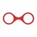 EasyToys Flexible Silicone Handcuffs Red - Adjustable Soft Model