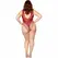 Leg Avenue 81641X Seamless Mesh Bodysuit Burgundy 1X/2X Plus Size