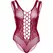 Leg Avenue 81641X Seamless Mesh Bodysuit Burgundy 1X/2X Plus Size