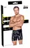 Black Level Men's Vinyl Shorts L - Shiny Black, Padded Zip, Side Pockets