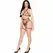 Leg Avenue 89364 Luxurious Three-Piece Lingerie Set with Harness, Gold, One Size