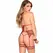 Leg Avenue 89362 Red Shimmer Mesh Lingerie Set with Accessories, One Size