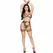Leg Avenue 89362 Mesh Top, Thong, Garter Belt & Cuffs Set Black One Size