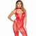 Leg Avenue 89336 Bodystocking Red Polka Dot Mesh One Size