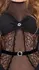 Cottelli Lingerie Body Rhinestones Black S/M - Elegant Lace Microfibre