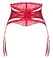 Obsessive Matildea Red Suspender Belt 2XL/3XL Adjustable Lace Gold Details