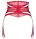 Obsessive Matildea Suspender Belt S/M Deep Red Adjustable Lace