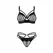 Obsessive Dominna 2-Piece Lingerie Set Black Adjustable Straps 2XL/3XL