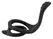 Erecto Liquid Silicone Dual Support Ring with Perineal Stimulator, Black