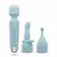 EasyToys Mini Wand Vibrator Blue - 18 Modes, USB Rechargeable, Silicone