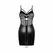Obsessive Dominna Black Chemise & Thong Set Wetlook Mesh Lacing