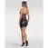 Obsessive Dominna Black Wetlook Chemise & Thong Set with Lacing S/M