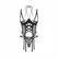 Obsessive Dominna Black Wetlook Corset Set with Adjustable Garter Straps 2XL/3XL