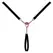 Cottelli Lingerie Adjustable Gem String S-L, Black with Pink Accent