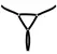 Cottelli Lingerie Adjustable Gem String S-L, Black with Pink Accent