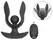 ANOS RC Inflatable Silicone Plug with Vibration, Expandable, Black, 10.9 cm